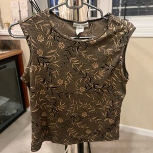 Michele Brown Floral Tank Top